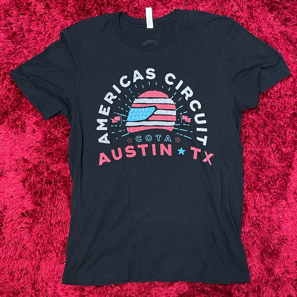 Circuit Of The Americas Shirt USA Racing Auto Medium Black F1 Austin Texas